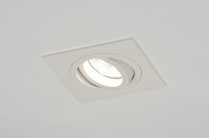 recessed spotlight 71402 modern aluminium metal white matt square