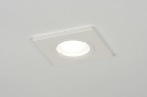 recessed spotlight 71407 modern contemporary classical aluminium metal white matt square