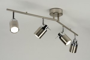 spotlight 71488 modern contemporary classical metal steel gray round oblong