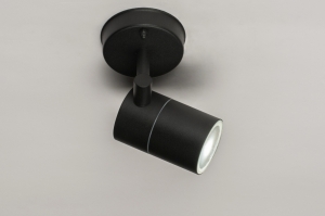 wall lamp 71570 modern stainless steel metal black matt round