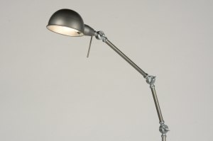 floor lamp 71593 rustic metal steel gray round