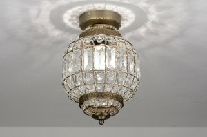 plafondlamp 71600 landelijk klassiek eigentijds klassiek kristal acryl kristal metaal brons rond