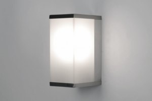 wandlamp 71654 modern staal rvs kunststof wit aluminium rechthoekig