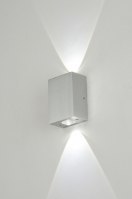 wall lamp 71759 designer modern aluminium sanded aluminium aluminum rectangular