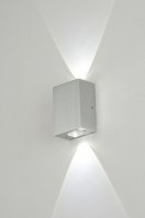 wandlamp 71759 design modern aluminium geschuurd aluminium aluminium rechthoekig