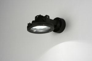 wandlamp 71783 design modern aluminium metaal zwart mat rond