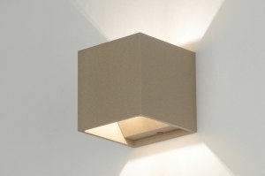 wandlamp 71785 design modern metaal taupe vierkant