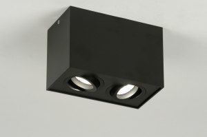 spotlight 71787 designer modern metal black matt rectangular