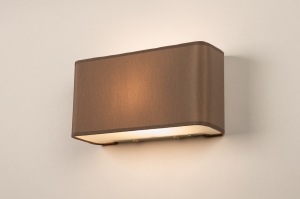 wandlamp 71804 modern eigentijds klassiek stof taupe rechthoekig