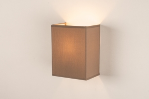 wandlamp 71805 modern eigentijds klassiek stof taupe rechthoekig