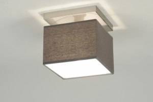 plafondlamp 71821 sale modern eigentijds klassiek stof grijs vierkant