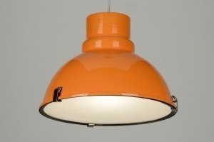 hanglamp 71838 industrieel modern retro aluminium metaal oranje rond