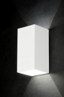 wall lamp 71977 designer modern aluminium metal white matt rectangular