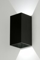 wall lamp 71978 designer modern aluminium metal black matt rectangular