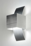 wandlamp 71979 design modern aluminium geschuurd aluminium aluminium rechthoekig