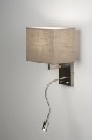wandlamp 72045 sale landelijk modern eigentijds klassiek stof taupe vierkant