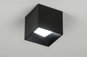 ceiling lamp 72066 designer modern aluminium plastic metal black matt square