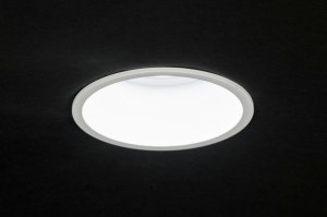 recessed spotlight 72142 designer modern aluminium white matt round