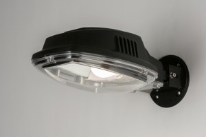 Wall lamp 72208: modern, industrial look, black, matt