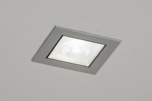 Einbauspot 72213 Design modern Aluminium Metall grau Silber viereckig
