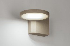 wall lamp 72215 designer modern aluminium metal taupe colored round rectangular