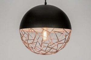 hanglamp 72230 sale modern retro metaal zwart mat koper roodkoper rond