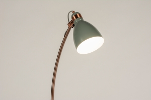 staande lamp 72261 eindereeks industrieel modern retro beton metaal grijs roodkoper rond