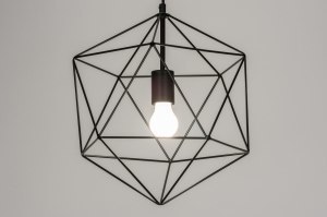 hanglamp 72270 sale landelijk modern metaal zwart mat vierkant