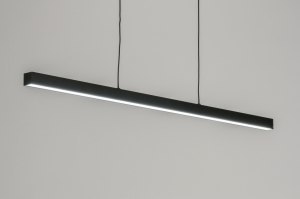 hanglamp 72280 industrie look modern metaal zwart langwerpig