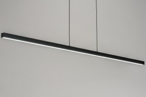 hanglamp 72284 industrie look modern metaal zwart langwerpig
