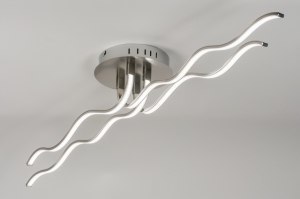 plafondlamp 72328 design landelijk modern staal rvs staalgrijs langwerpig