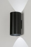 wall lamp 72374 designer modern metal black round