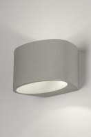 wall lamp 72427 industrial look rustic modern concrete concrete gray oval