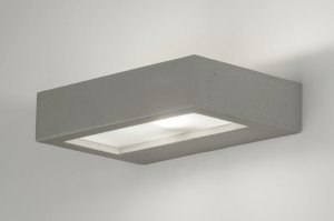 wandlamp 72430 industrieel landelijk modern beton betongrijs langwerpig rechthoekig