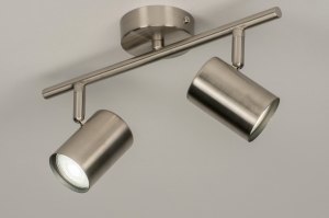 spotlight 72606 modern stainless steel metal steel gray oblong