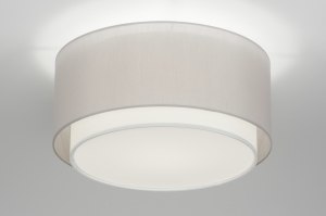 ceiling lamp 72620 rustic modern contemporary classical fabric grey round