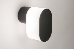 wandlamp 72643 eindereeks modern aluminium kunststof metaal zwart mat wit glans antraciet ovaal