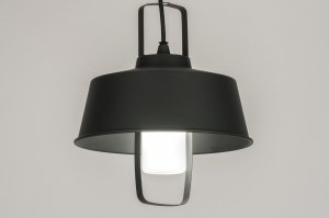 hanglamp 72645 landelijk rustiek modern aluminium metaal zwart mat antraciet donkergrijs rond