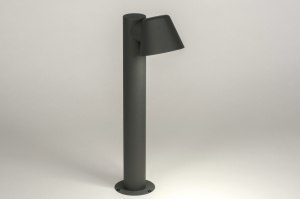 staande lamp 72654 eindereeks design modern aluminium zwart mat rond