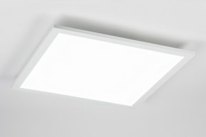 ceiling lamp 72676 modern aluminium plastic white matt square