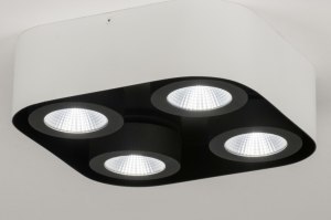 spotlight 72702 sale designer modern metal black white matt square