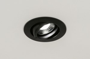 recessed spotlight 72727 rustic modern contemporary classical metal black matt round