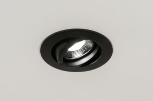 Einbauspot 72727 laendlich modern zeitgemaess klassisch Metall schwarz matt rund
