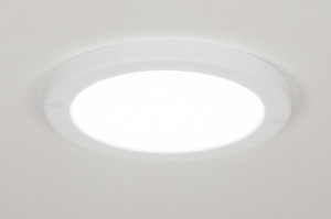plafondlamp 72741 modern kunststof wit mat rond