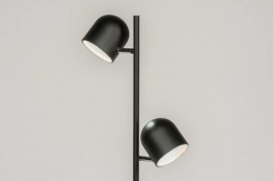 floor lamp 72765 designer modern metal black matt round