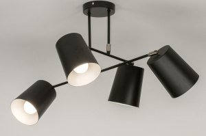 plafondlamp 72770 modern metaal zwart mat