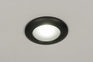 recessed spotlight 72775 designer modern aluminium metal black matt round