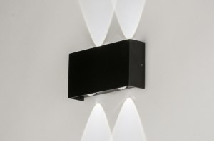 wandlamp 72783 modern aluminium metaal zwart rechthoekig