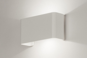 wandlamp 72803 design modern aluminium metaal wit mat rechthoekig