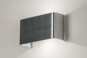 wandlamp 72805 sale design modern aluminium geschuurd aluminium metaal aluminium rechthoekig